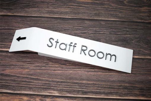 Staff Room White made from 3mm Acrylic