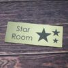 Etched Star Room Sign made from 3mm Acrylic