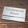 Etched Conference Room Slider Sign made from 3mm Acrylic