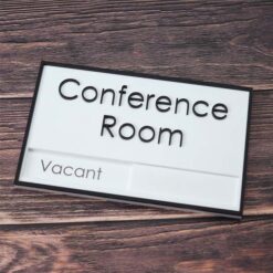 3D Conference Room Slider Sign made from 3mm Acrylic
