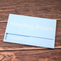 Printed Meeting Room Slider Sign made from 3mm Acrylic