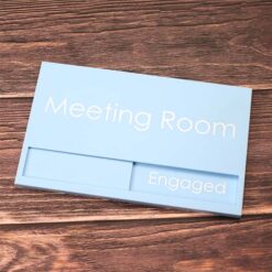 Printed Meeting Room Slider made from 3mm Acrylic