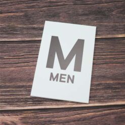 M Men Toilet Sign made from 3mm Acrylic