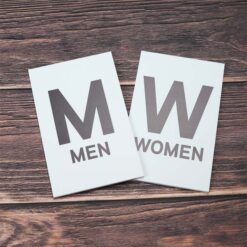 Printed M Men & W Women Toilet Signs made from 3mm Acrylic
