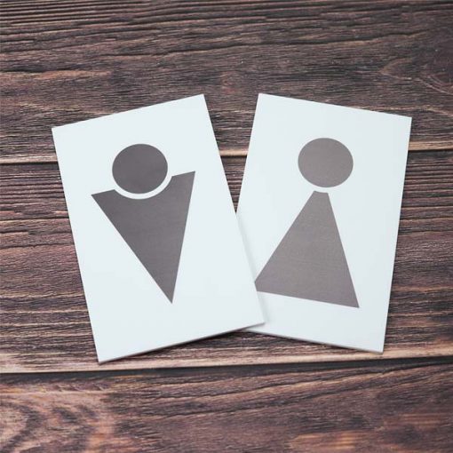 Printed Triangle Gents & Ladies Toilet Signs made from 3mm Acrylic