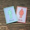 3D Children's Toilet Signs made from 3mm Acrylic
