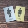 Etched Kids Toilet Signs made from 3mm Acrylic