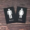 3D Kids Toilet Signs made from 3mm Acrylic