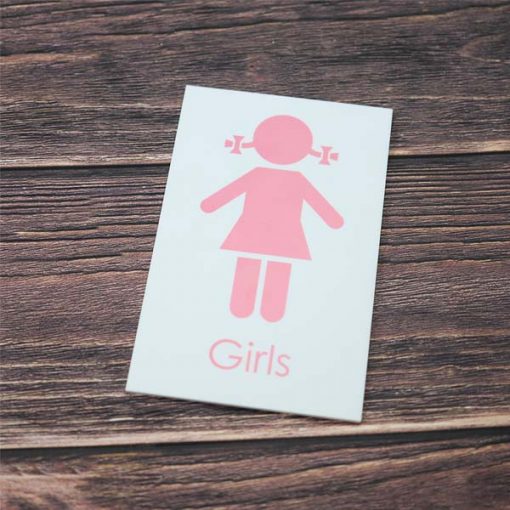Printed Girls Toilet Sign made from 3mm Acrylic