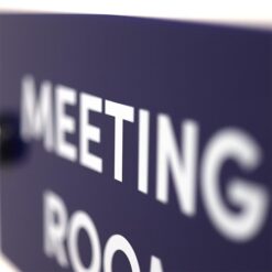 Meeting Room Printed Sign Close Up made from 3mm Acrylic and Face Printed