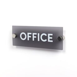 Office Frosted Sign made from 3mm Acrylic and Face Printed