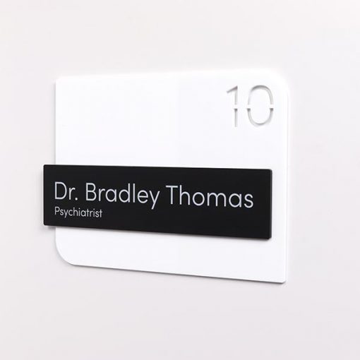 Staggered Door Sign made from 3mm Acrylic and Face Printed