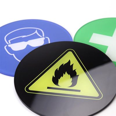 Safety Sign Collection made from 4mm Acrylic and Reverse Printed
