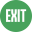 Exit Safety Sign made from 3mm Acrylic and Reverse Printed