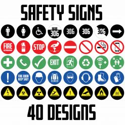 Safety Signs made from 4mm Acrylic and Reverse Printed