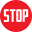 Stop Safety Sign made from 3mm Acrylic and Reverse Printed