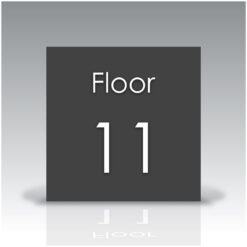 Acrylic Floor Number Sign - Floor 11 - Arcturus Family