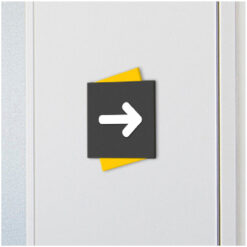 Acrylic Directional Arrow Sign - Render Zoom - Orion Family