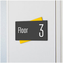 Acrylic Floor Number Sign - Render Zoom - Orion Family