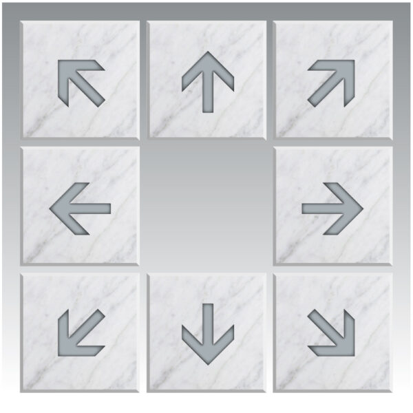 Acrylic Square Directional Arrow Sign - Group - Capella Family