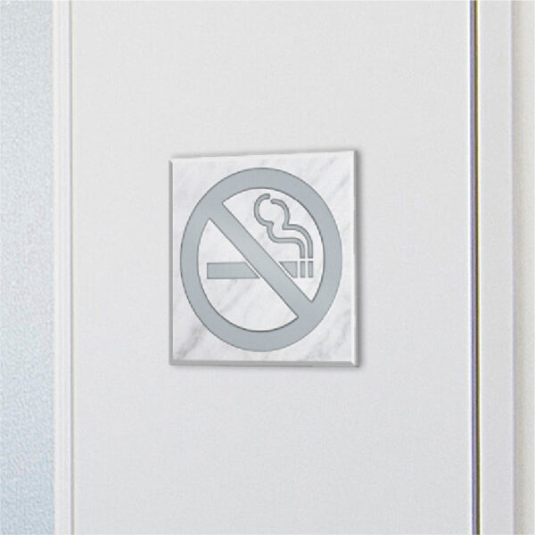 Acrylic No Smoking Sign - Render Zoom - Capella Family