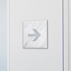 Acrylic Square Directional Arrow Sign - Render Zoom - Capella Family