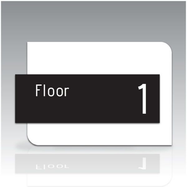 Acrylic Floor Number Sign - 1 Character - Mensa Family