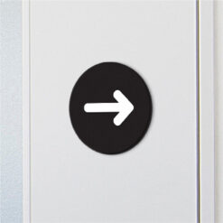 Acrylic Directional Arrow Sign - Render Zoom - Sirius Family