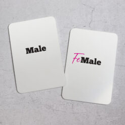 Male and Female Text Toilet Signs - Printed Acrylic