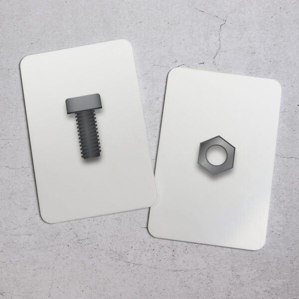 Nut and Bolt Toilet Signs - Printed Acrylic
