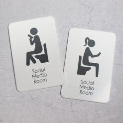Social Media Room Toilet Signs - Printed Acrylic