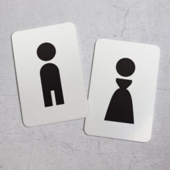 Male and Female Silhouette Toilet Signs - Printed Acrylic