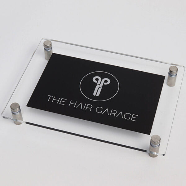 Hair Garage Acrylic Logo Panel - SQ